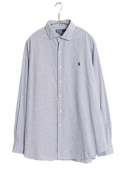 00s ラルフローレン チェック 長袖 シャツ メンズ XL オールド ポロ REGENT CLASSIC FIT コットン ワンポイント 大きいサイズ マルチカラー