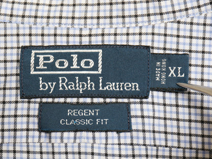 00s ラルフローレン チェック 長袖 シャツ メンズ XL オールド ポロ REGENT CLASSIC FIT コットン ワンポイント 大きいサイズ マルチカラー