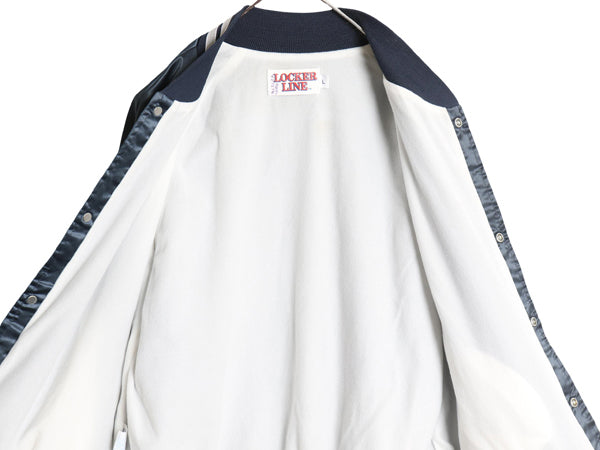 90s USA製 カウボーイズ ナイロン サテン スタジャン メンズ L / オールド NFL オフィシャル アメフト ブルゾン ジャンパー バックプリント