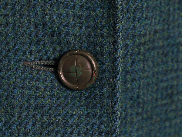 70s ハリスツイード ステンカラー コート レディース L 程 旧タグ ヴィンテージ ツイード ウール チェスター ロング バルマカーン きれいめ