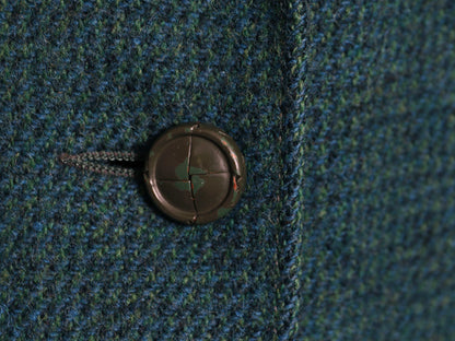 70s ハリスツイード ステンカラー コート レディース L 程 旧タグ ヴィンテージ ツイード ウール チェスター ロング バルマカーン きれいめ