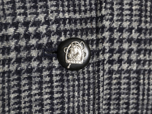 デッドストック 90s ローレン ラルフローレン ツイード テーラード ジャケット レディース XL 程/ オールド ポロ ブレザー ウール チェック