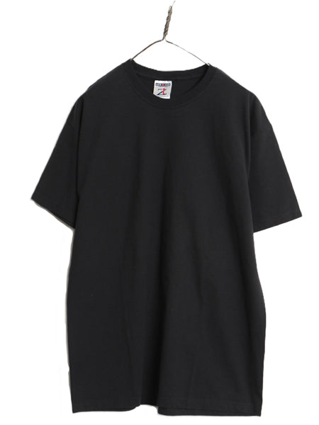 デッドストック 90s 00s ジャージーズ 無地 半袖 Tシャツ メンズ L 新品 オールド ヘビーウェイト コットン カットソー ブランク ブラック