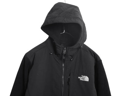 ノースフェイス フード付き デナリ ジャケット レディース L / アウトドア フリース ナイロン パーカー ジャンパー フルジップ ブルゾン 黒