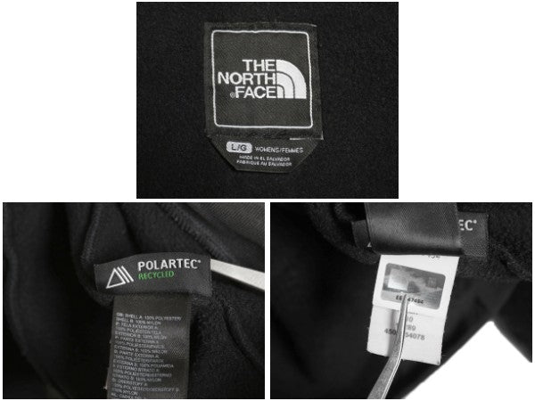 ノースフェイス フード付き デナリ ジャケット レディース L / アウトドア フリース ナイロン パーカー ジャンパー フルジップ ブルゾン 黒