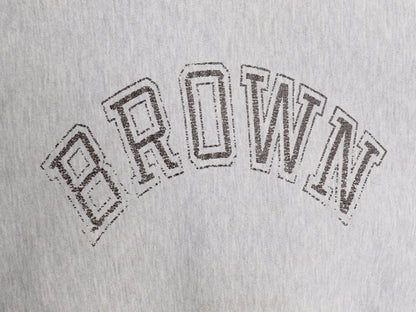 90's USA製 BROWN チャンピオン リバースウィーブ カレッジ プリント スウェット メンズ L / オールド トレーナー 雰囲気系 裏起毛 グレー