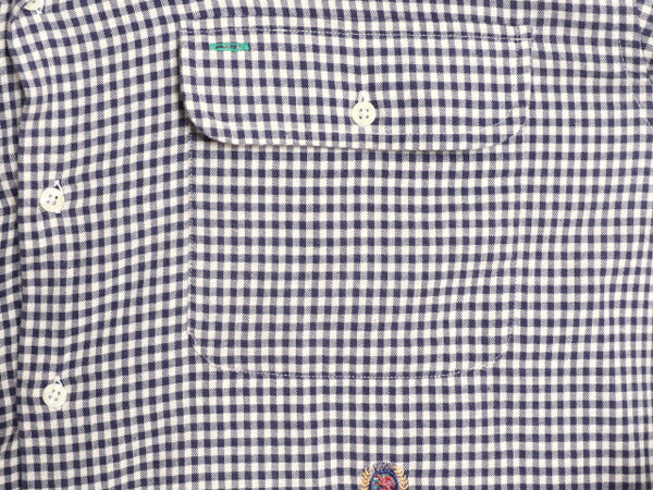 90s トミーヒルフィガー ギンガム チェック オープンカラー 長袖 シャツ メンズ L 古着 90年代 オールド TOMMY HILFIGER コットン 2トーン