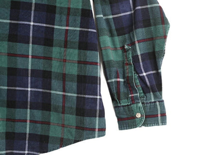 90s エルエルビーン チェック コーデュロイ 長袖 ボタンダウン シャツ メンズ XL 90年代 オールド LLBean アウトドア 長袖シャツ コットン