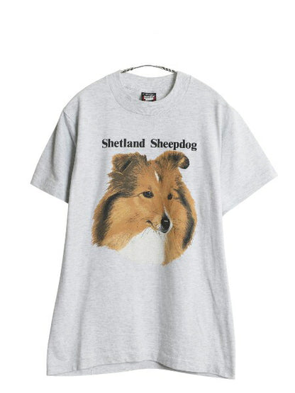 90s USA製 ドッグ アート イラスト プリント Tシャツ メンズ レディース М / オールド アニマル 犬 グラフィック キャラクター カットソー