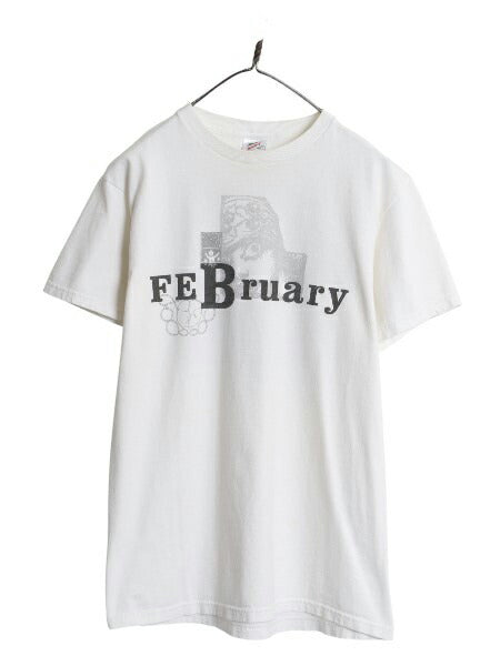 アート イラスト 両面 プリント Tシャツ メンズ M / 古着 半袖Tシャツ グラフィック ヘビーウェイト カットソー シカゴ 記念 限定 ゆったり