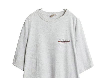 90s USA製 ウールリッチ アート イラスト 両面 プリント Tシャツ メンズ XXL オールド グラフィック シングルステッチ 大きいサイズ グレー