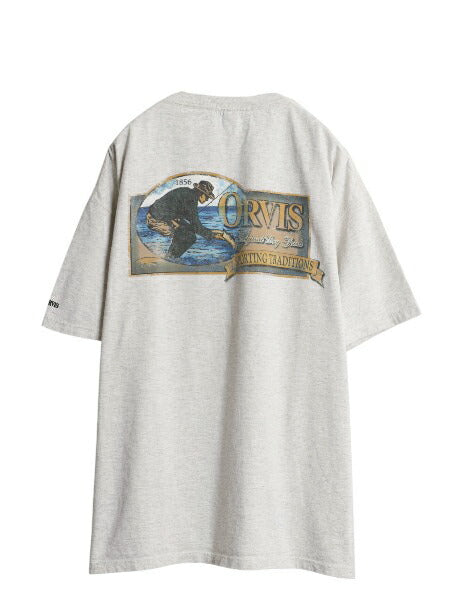 90s USA製 オービス フィッシング アート イラスト プリント Tシャツ メンズ XL 古着 オールド グラフィック 大きいサイズ ヘビーウェイト