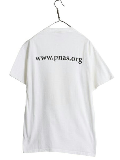 00s PNAS アート イラスト 両面 プリント Tシャツ メンズ M / オールド グラフィック ヘビーウェイト カットソー 企業物 ゆったり ホワイト