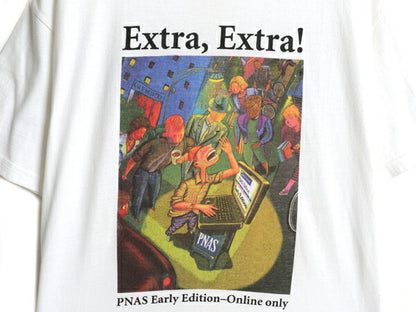 00s PNAS アート イラスト 両面 プリント Tシャツ メンズ M / オールド グラフィック ヘビーウェイト カットソー 企業物 ゆったり ホワイト