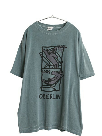 90s USA製 ドッグ キャラクター イラスト プリント Tシャツ メンズ XL 古着 オールド アート グラフィック シングルステッチ 大きいサイズ