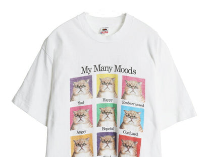 90s ネコ アート イラスト プリント Tシャツ メンズ レディース L オールド アニマル キャラクター ジョーク ヘビーウェイト グラフィック
