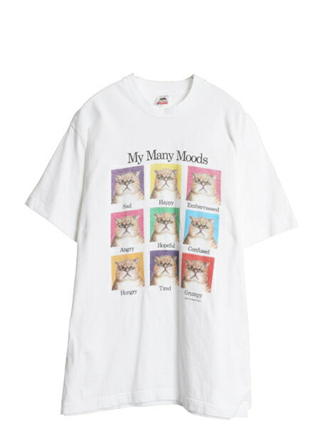 90s ネコ アート イラスト プリント Tシャツ メンズ レディース L オールド アニマル キャラクター ジョーク ヘビーウェイト グラフィック