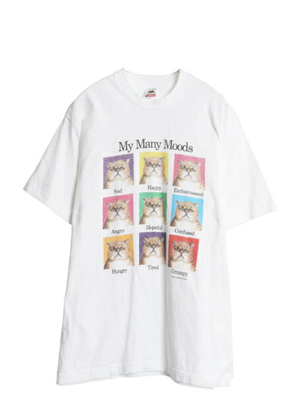 90s ネコ アート イラスト プリント Tシャツ メンズ レディース L オールド アニマル キャラクター ジョーク ヘビーウェイト グラフィック