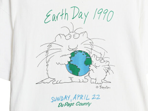 90s USA製 ネコ イラスト プリント Tシャツ メンズ レディース L オールド キャラクター アニマル アート メッセージ シングルステッチ 白