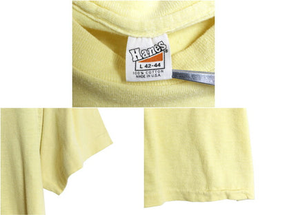 70s USA製 アニマル アート イラスト プリント Tシャツ メンズ レディース L 小さめ M ヴィンテージ キャラクター グラフィック メッセージ