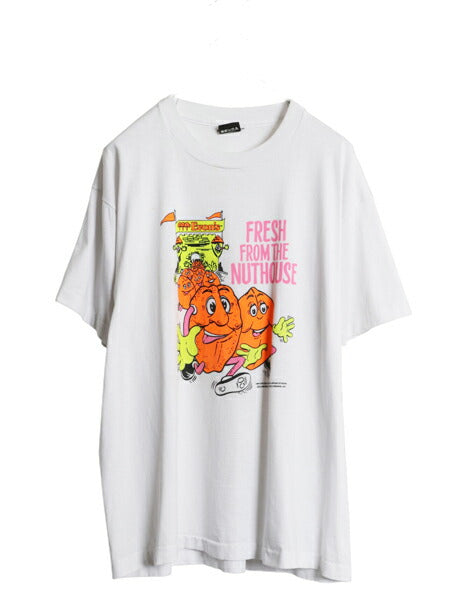 80s USA製 企業物 イラスト プリント Tシャツ メンズ XL / ヴィンテージ アート キャラクター グラフィック シングルステッチ 大きいサイズ