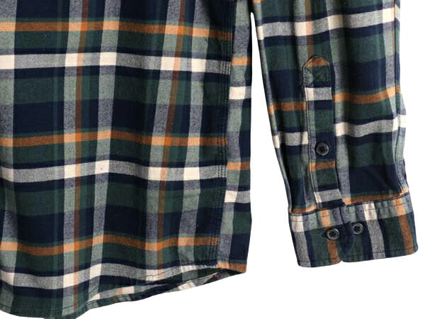 US企画 カーハート チェック フランネル シャツ メンズ XL ワーク ネルシャツ ストレッチ コットン 長袖シャツ マルチカラー 大きいサイズ