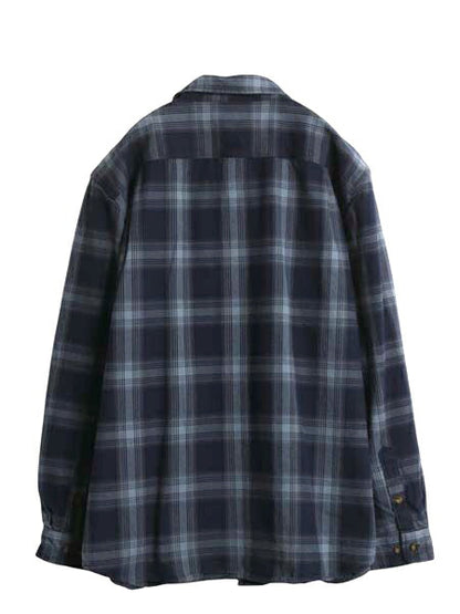 カーハート チェック ヘビー フランネル シャツ メンズ XL / 古着 ワーク ネルシャツ コットン 長袖シャツ マルチカラー 大きいサイズ 紺