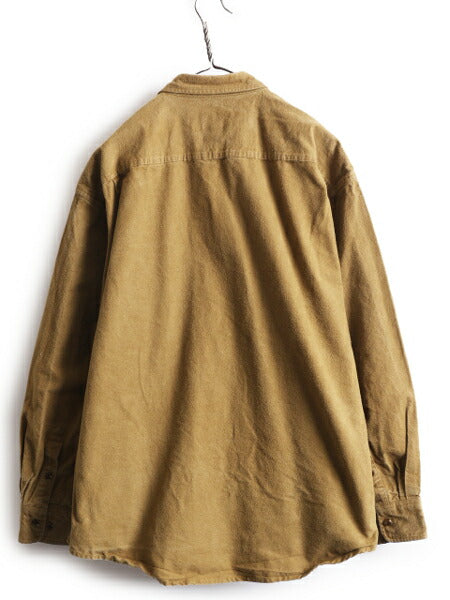 カベラス コットン シャモア クロス 長袖 シャツ メンズ XL / 古着 Cabelas ネルシャツ フランネル 大きいサイズ アウトドア ハンティング