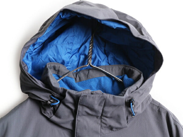 ノースフェイス HYVENT 中綿 ナイロン ジャケット メンズ L / 古着 The North Face フルジップ ブルゾン アウトドア マンパ 裏 フリース 灰