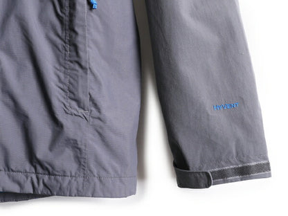 ノースフェイス HYVENT 中綿 ナイロン ジャケット メンズ L / 古着 The North Face フルジップ ブルゾン アウトドア マンパ 裏 フリース 灰