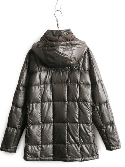 US企画 ノースフェイス ダウン ハーフ コート レディース S 古着 The North Face アウトドア ジャケット 600フィル キルティング グリーン