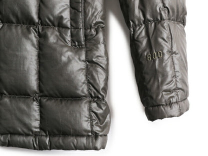 US企画 ノースフェイス ダウン ハーフ コート レディース S 古着 The North Face アウトドア ジャケット 600フィル キルティング グリーン