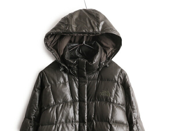 US企画 ノースフェイス ダウン ハーフ コート レディース S 古着 The North Face アウトドア ジャケット 600フィル キルティング グリーン