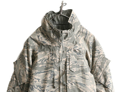 USA製 民間 APECS ゴアテックス デジタル タイガーカモ 迷彩 ジャケット SMALL REGULAR 古着 軍物 ミリタリー プロパー エアフォース 防水