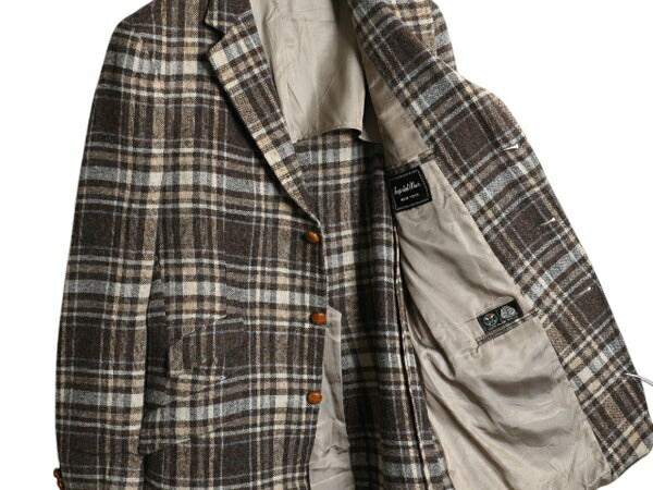70s USA製 チャップス ラルフローレン ツイード テーラード ジャケット メンズ M 程/ ヴィンテージ CHAPS ポロ ブレザー ウール チェック