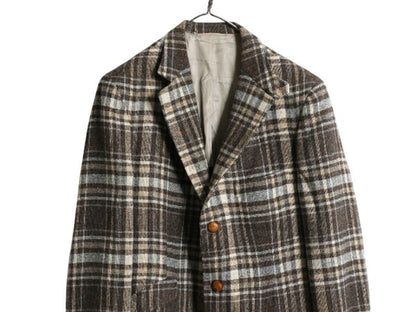 70s USA製 チャップス ラルフローレン ツイード テーラード ジャケット メンズ M 程/ ヴィンテージ CHAPS ポロ ブレザー ウール チェック