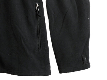 ノースフェイス フルジップ フリース ジャケット メンズ L 古着 The North Face ジャンパー アウトドア ワンポイント ブラック ブルゾン 黒