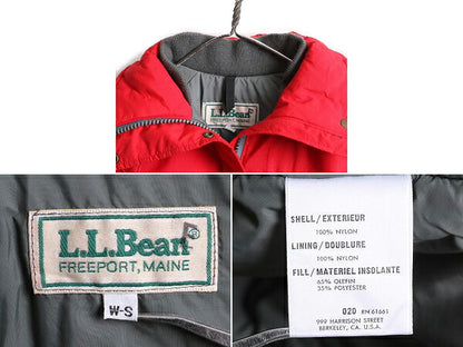 80s エルエルビーン 中綿 マウンテンパーカー ジャケット レディース S / 古着 80年代 ヴィンテージ LLBEAN アウトドア マンパ 脱着 フード