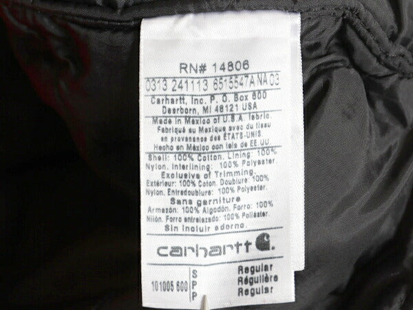 カーハート 中綿 ダック ベスト メンズ S / CARHARTT フルジップ ナイロン キルティング ライナー 重ね着 前開き カレッジ ロゴ刺繍 レッド