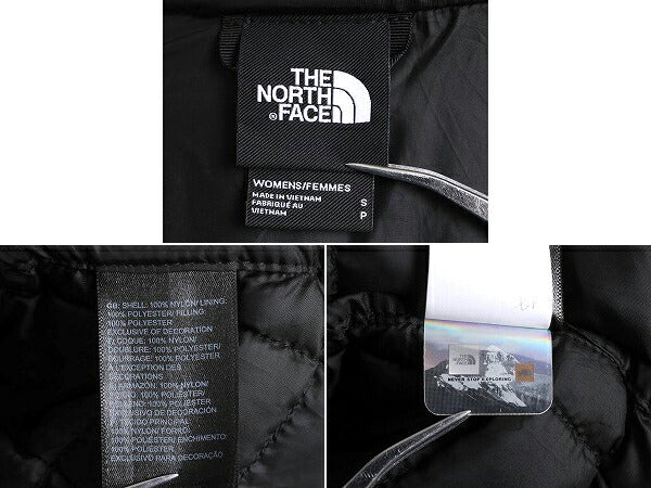 US企画 ノースフェイス 中綿 キルティング ナイロン ジャケット レディース S / 古着 The North Face サーモボール ジャンパー ブルゾン 黒