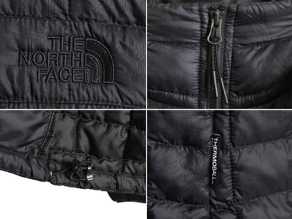 US企画 ノースフェイス 中綿 キルティング ナイロン ジャケット レディース S / 古着 The North Face サーモボール ジャンパー ブルゾン 黒