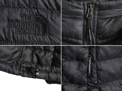 US企画 ノースフェイス 中綿 キルティング ナイロン ジャケット レディース S / 古着 The North Face サーモボール ジャンパー ブルゾン 黒