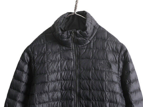 US企画 ノースフェイス 中綿 キルティング ナイロン ジャケット レディース S / 古着 The North Face サーモボール ジャンパー ブルゾン 黒