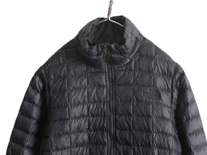 US企画 ノースフェイス 中綿 キルティング ナイロン ジャケット レディース S / 古着 The North Face サーモボール ジャンパー ブルゾン 黒