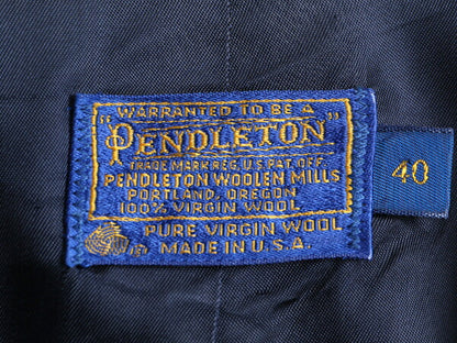 70s USA製 ペンドルトン タータン チェック ウール べスト メンズ M 程 / 古着 PENDLETON 70年代 ヴィンテージ 重ね着 前開き ポケット付き