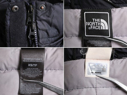 US企画 ノースフェイス ロング ダウン コート レディース XS 古着 The North Face アウトドア パーカー ナイロン ジャケット 600フィル 紺