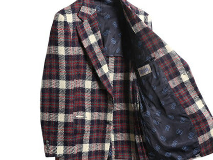 70s USA製 BILL BLASS チェック ツイード テーラード ジャケット メンズ L 程 70年代 ヴィンテージ ブレザー ウール マルチカラー トラッド