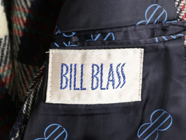 70s USA製 BILL BLASS チェック ツイード テーラード ジャケット メンズ L 程 70年代 ヴィンテージ ブレザー ウール マルチカラー トラッド