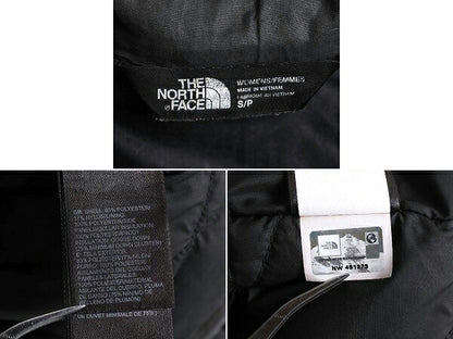 US企画 ノースフェイス ナイロン ダウン ベスト レディース S / The North Face フルジップ キルティング 550フィル アウトドア 重ね着 灰