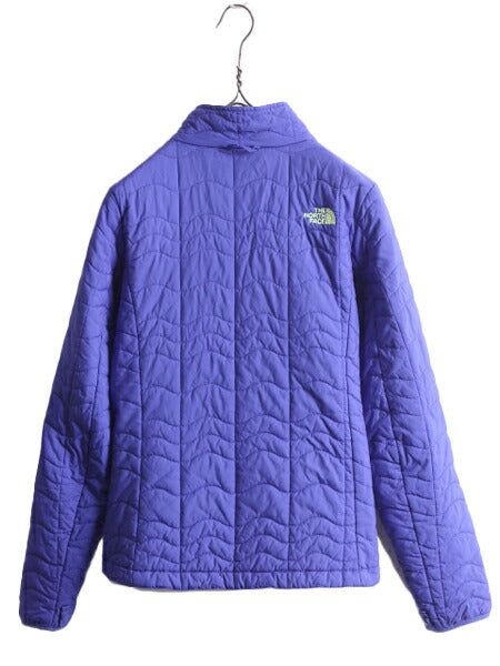 US企画 ノースフェイス 中綿 キルティング ナイロン ジャケット レディース S / 古着 The North Face ジャンパー フルジップ アウトドア 青